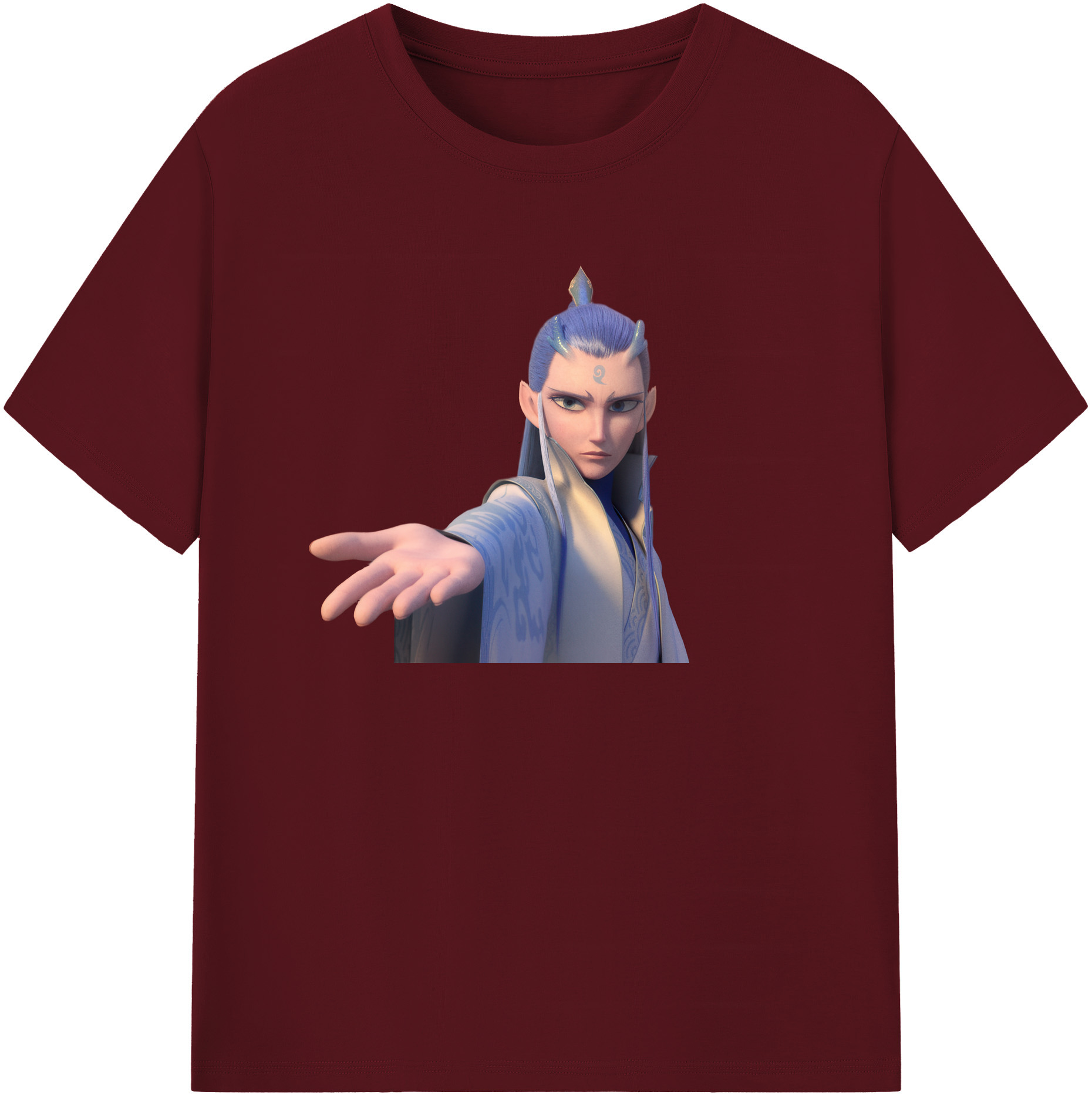 （画像用） Ne Zha 2 ナタ 魔童の大暴れ 綿100％半袖Tシャツ（フロントプリント）